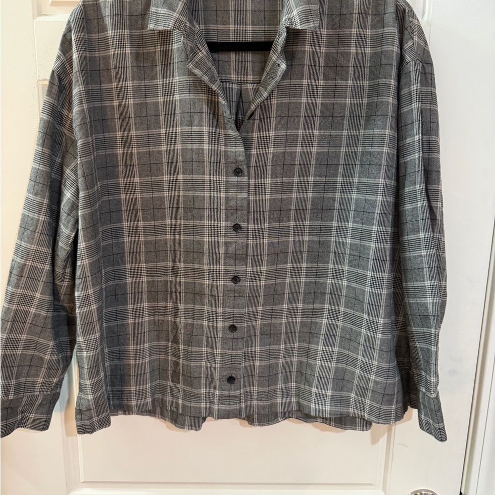 Madewell Plaid Westlake Shirt Button Up Gray